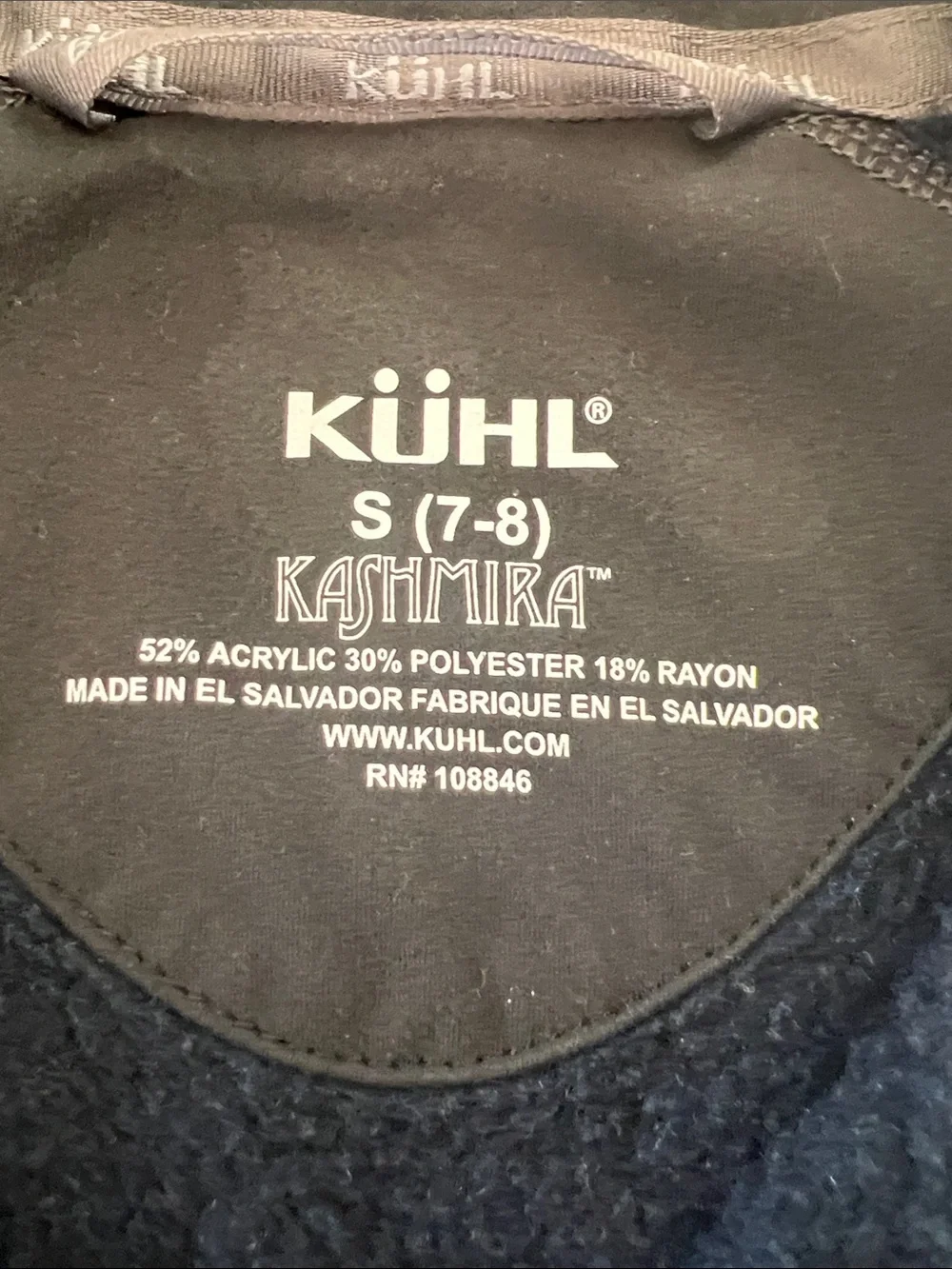 Kuhl Boys Black and Charcoal Quarter-Zip Fleece Pullover